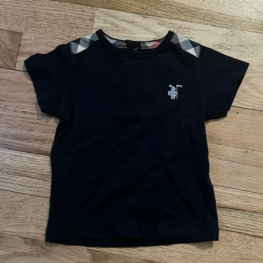 Little baby Burberry shirt navy